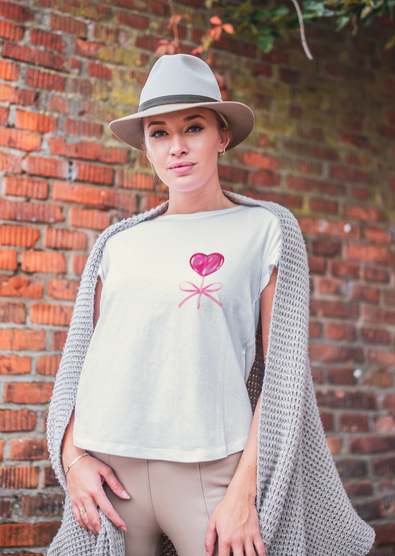 Pink Heart Bow Tee