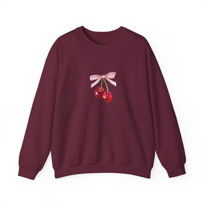 Pink Bow Cherry Sweatshirt