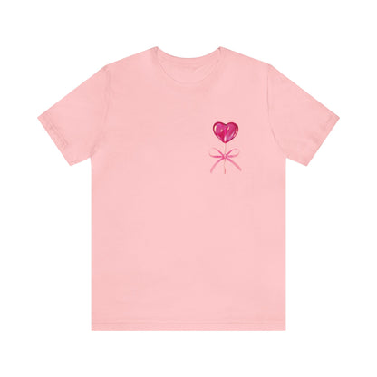 Pink Heart Bow Tee