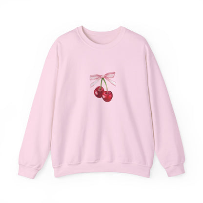 Pink Bow Cherry Sweatshirt